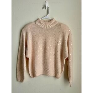 Vintage Carriage Court I Sequin Silk Angora Sweater I Shoulder Pads I Size Small